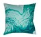 Tiwari Home 22" Aqua Green and Gray Square Digitally Printed Square Throw Pillow Cover